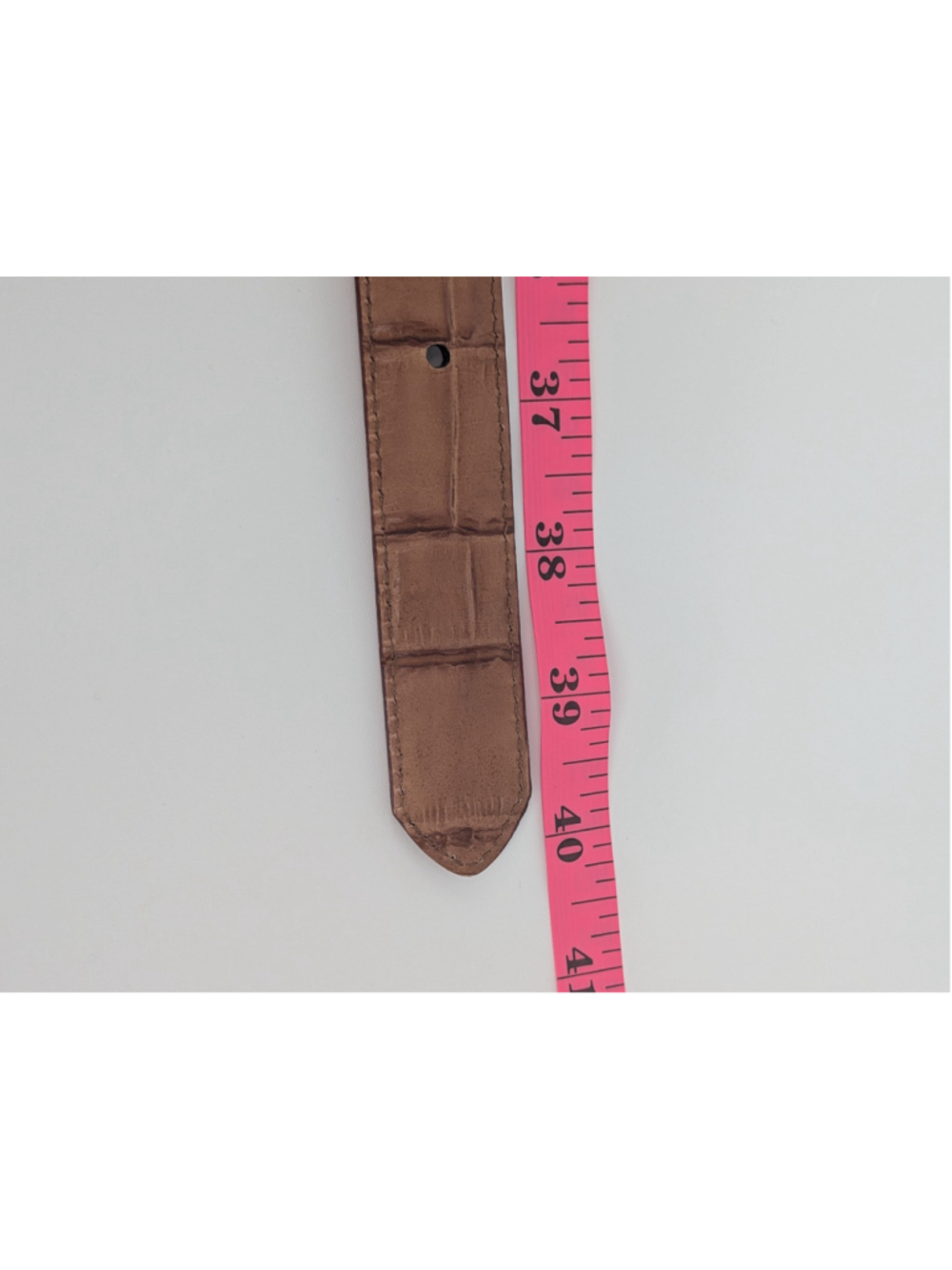 Vintage Brighton B40167 Reversible Red Brown Braided Croc Embossed Leather Belt - Picture 12 of 14